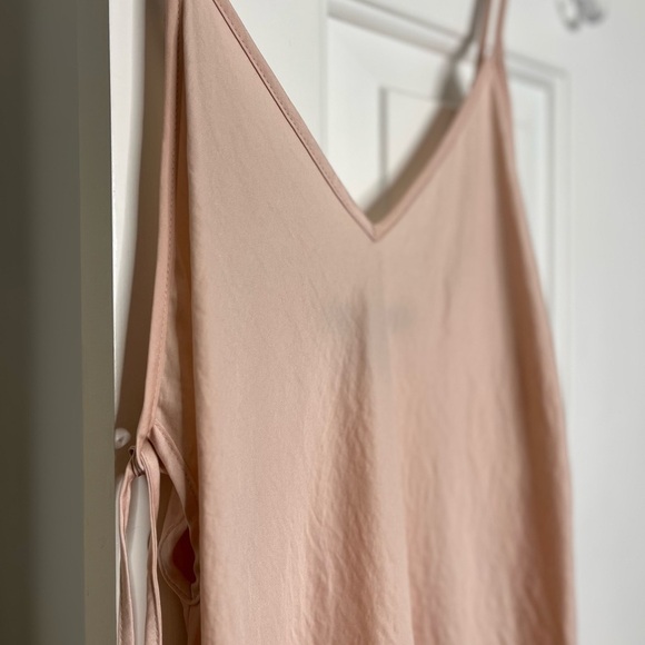 NWT Midnight Bakery Satin Bias Cut Chemise Slip Dress XS Rose - Picture 7 of 14